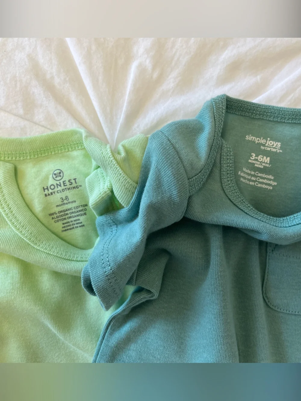 Carter's Short-Sleeve Bodysuit Set - Lime, Teal, White, Heather Gray